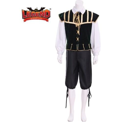 New Renaissance Tudor Medieval Elizabethan Noble Court Jerkin vest pants Doublet cosplay Costume viking pants custom made