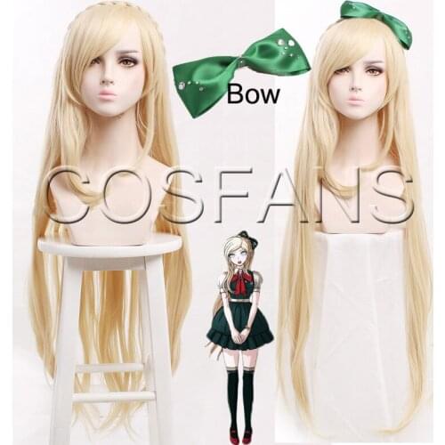 Super Danganronpa 2: Sayonara Zetsubou Gakuen Sonia nevermind Cosplay Wig Costume women men Halloween Anime Wig And bow Props