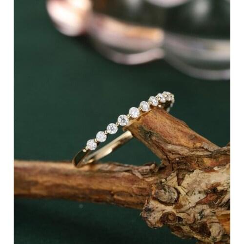 Simple Round Inlaid Rhinestone Single Ring For Women Fashion Temperament Girl Birthday Party Jewelry Factory Direct Supply