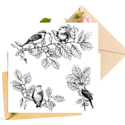 Bird / Branch Transparent Clear Stamps For DIY Scrapbooking/Card Making Stamps Fun Decoration Supplies