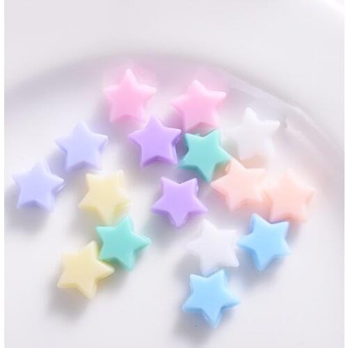 100Pcs/Lot Mixed Acrylic Five-Pointed Star Shape Beads Loose Spacer Beads For Jewelry Making DIY Bracelet Necklace Accessories