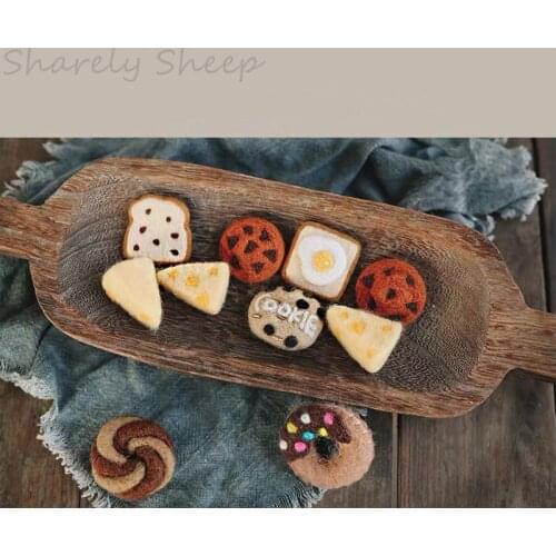 Handmade Newborn Baby Photo Shoots Mini Simulation Fruit Cake Poser Props Infant Photography Accessory fotografia Wool Felt Prop
