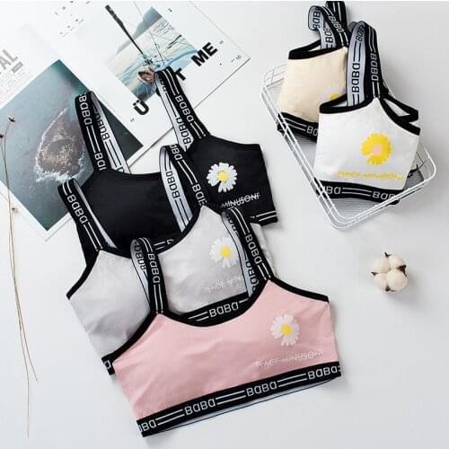 New Sports Bra For Teenage Puberty Girl Crop Top Bra Women Cotton Underwear Soft Comfort Tube Tops Brassiere Tops For Girls