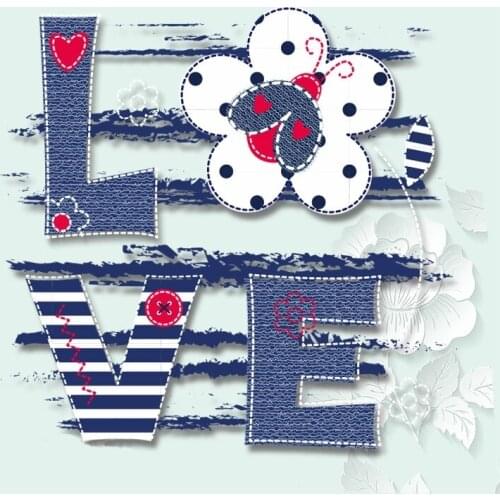 DIY Iron-On Patch Thermo-Stickers For Hoodies Love Letter Heat Transfer Patch For Clothes Thermal Adhesive Vinyl Appliques Decor