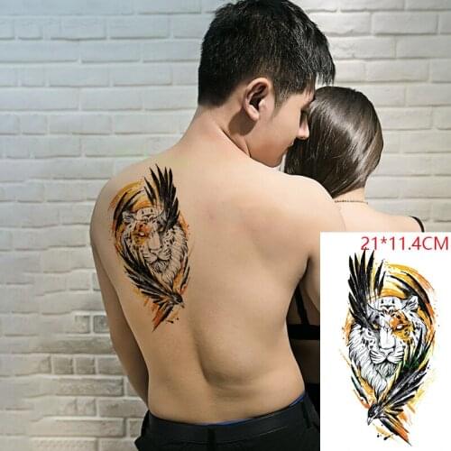 Waterproof Temporary Tattoo Stickers Bird Feather Leopard Animal Totem Fake Tatto Flash Tatoo Body Art for Women Men