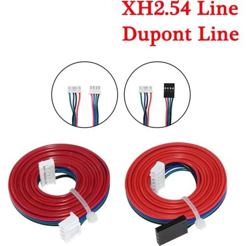 High quality 5pcs/lot 1M DuPont line two-phase XH2.54 4pin to 6pin Terminal Motor Connector cables for 42 Stepper Motor HX2.54