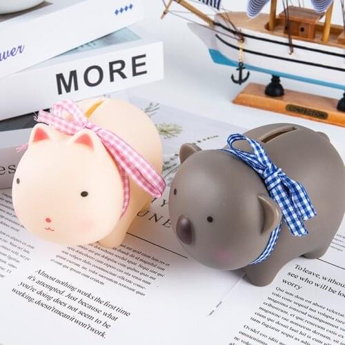 1 Pc New Bank Money Box Saving Cash Coin Cute Cartoon Animal Kids Toy Gifts Desktop Decor