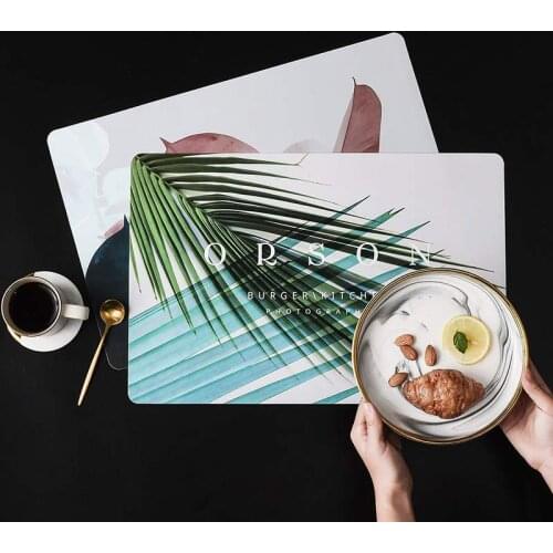 1PC Waterproof Placemat Square PP Creative Heat Insulation Pad Household Table Mat Desktop Decoration