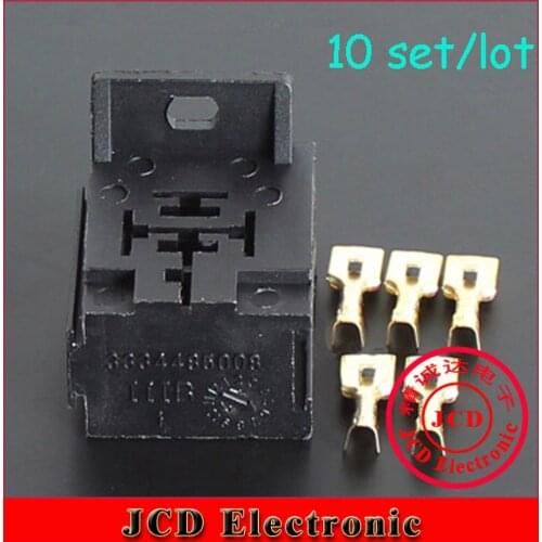 10 sets Automotive relay sockets with fixed back&5 terminals