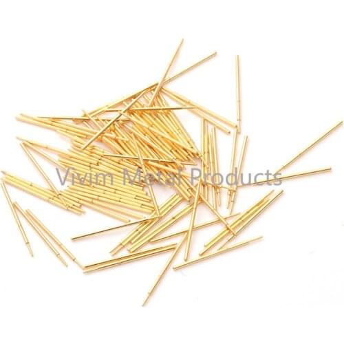100 / Bag PA058-F New Durable Metal Test Pin Test needle Ferrule Seat Spring Detection Safety Probe Needle Sleeve Length 12 mm