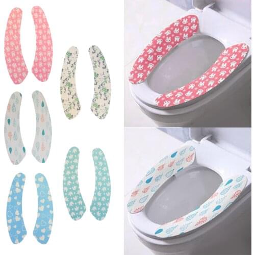 2 Pieces Gel Toilet Seat Cushion Portable And Washable Bathroom Toilet Seat Cover Pads
