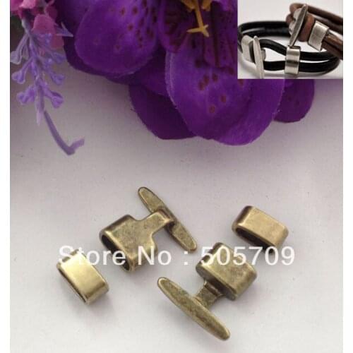20 Sets of Antiqued Bronze Hook Clasps for 10x5mm leather A15510B