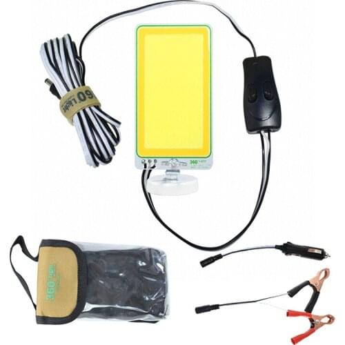 360light 150W LED two colors waterproof outdoor led camping light car lighting fishing lamp for Road Trip Self-drive holiday BBQ