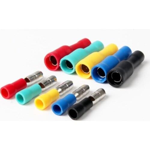 50pcs FRD/MPD1.25-156 25pcs Female 25pcs Male Insulated Electric Connector Crimp Bullet terminal for 22~16 AWG Audio Wiring