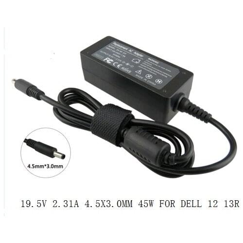 19.5V 2.31A 4.5X3.0MM 45W For DELL XPS 12 13 13R 13Z 14 13-L321X 13-6928SLV 13-4040SLV AC laptop Power adapter charger