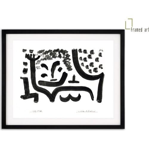 Paul Clee framed artwork Wilder Abschied Wild farewell aluminum picture frame with mat board