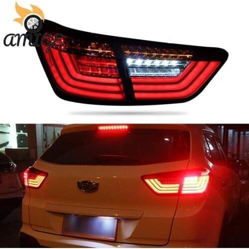 Car LED Taillight Tail Lights For Hyundai Creta 2014 2015 2016 2017 2018 Rear Fog Lamp Brake Light Reverse Dynamic Turn Signal