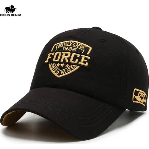 BISON DENIM Unisex Dad Hat Cotton Baseball Cap Mens and Womens Snapback Hat Street Fashion Hip-Hop Casual Outdoor Caps M9690