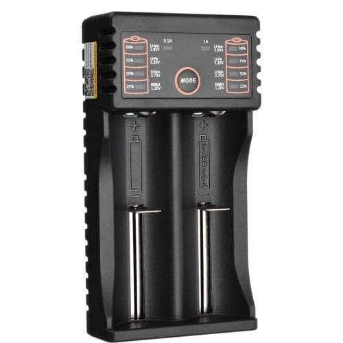 Fast Charging Batteries Charger 2Slot USB Battery Charger for LiitoKala Lii-202 Li-ion 18650 18490 18350 17670 17500 Batteries