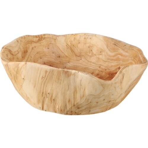 ELEG-Household Fruit Bowl Wooden Candy Dish Fruit Plate Wood Carving Root Fruit Plate Wood 25-29 cm