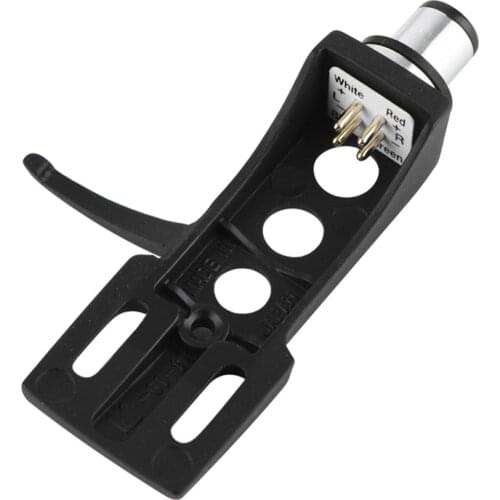 Black Turntable Headshell For Technics For Other Turntables 4 Pin Contacts Fit Phono Turntables Headshell