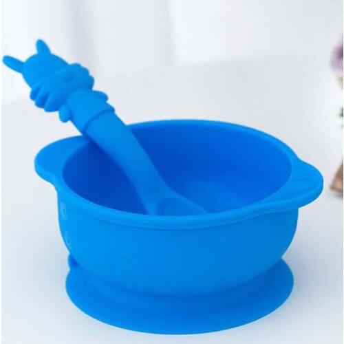 Baby Plate 100% Silicone Baby Dishes Bowl With Suction Cup Silicone Feeding Food Pratos Tray Dishes For Kids Infant 280ml