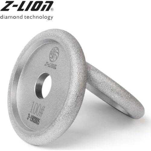 Z-LEAP 100mm Vacuum Brazing Diamond Grinding Wheel Granite Marble Concrete Fluting Disc Grooving Sanding Polishing Abrasive Pads