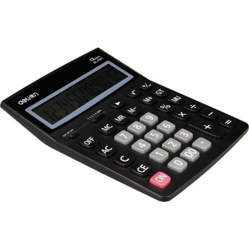 DL Effective 1521A desktop calculator 12 digit big screen Black solar power dual power supply