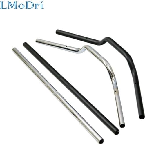 LMoDri Motorcycle Handlebar Pit Bike Dirt Bike Motocross Scooter Modified Steel Handle Bar Vintage 7/8" 22MM Black and silver