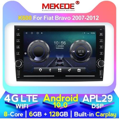 MEKEDE 8 Core RAM6G Android Navigation GPS Car Stereo For Fiat Bravo 2007- 2012 Radio Multimedia Video Player Wifi Knob BT SWC