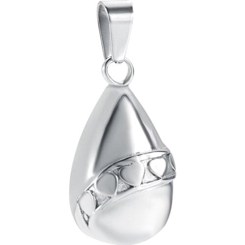 Fashion Women Necklace Heart Engraved Teardrop Memorial Necklace Urn for Ashes Cremation ash Holder Collection Jewelry