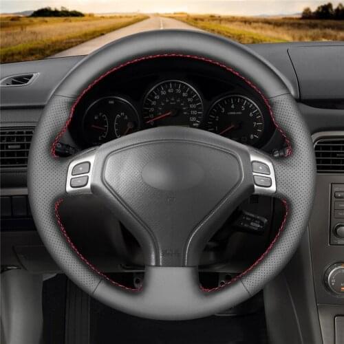 DIY Anti-Slip Wear-Resistant Steering Wheel Cover For Subaru Forester Outback Legacy 2005-2007 Car Interior Decoration