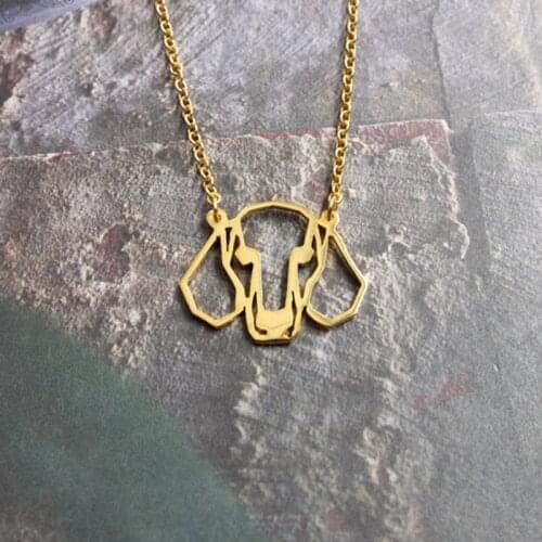 New Trendy Gold And Silver Personalized Dachshund Origami Necklace Animal Pendant Hunger Games Necklace Women Best Friend