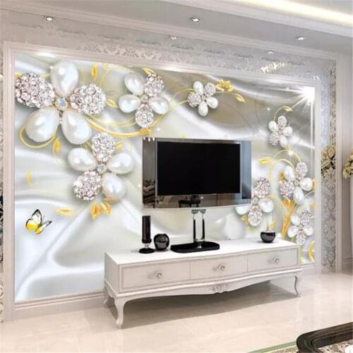 Beibehang Custom wallpaper 3D jewelry flowers luxury Living room background wall papel de parede wallpaper for walls 3 d home