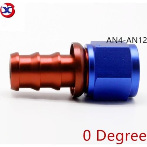 AN10 AN6 AN8 AN4 AN12 Straight Push On Fitting Oil Cooler Hose Fitting Reusable Hose End Adapter