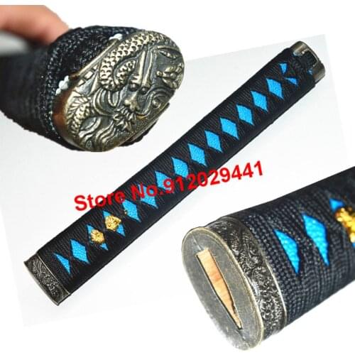 HandMade High Quality Tsuka Handle For Japanese Sword Samurai Katana Fittings With Fuchi Kashira and Menuki