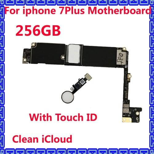 IOS system Circuits mainboard for iphone 7P Original motherboard with / NO Touch ID for iphone 7Plus 256GB unlocked logic board