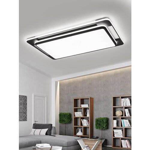 Led Ceiling Lamp Home Living Room Black New Study Modern Minimalist Bedroom Creative Nordic Remote Control Atmospheric Lighting