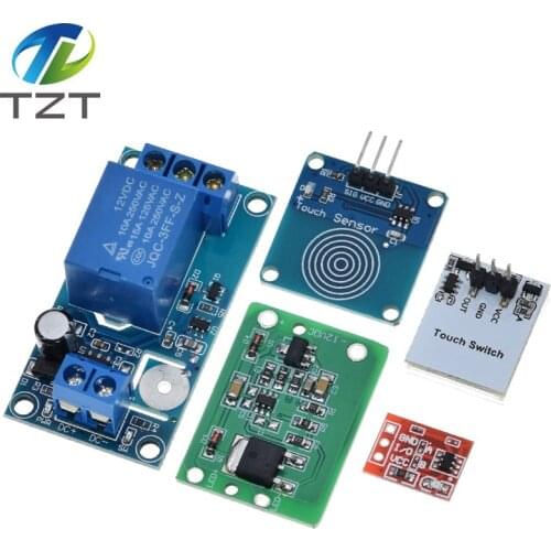 TTP223 12V 1-Channel Touch Relay Module Capacitive Touch Key Switch Sensor Self-Locking/No-Locking HTTM Touch Button For Arduino