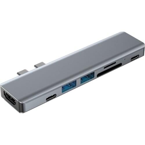 High-speed Transmission USB 3.0 Splitter,7 Port USB 3.0 Hub, 2.0 Hub Power Adapter and 2 Charging Port, for Laptop, PC
