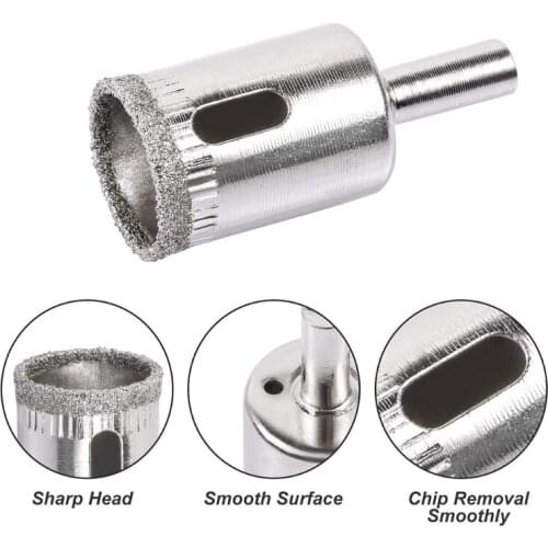 W3JE Glass Drilling Tools Drilling Machine Diamond Drilling Bits for Making Holes on Ceramics Porcelain Ceramic Tile