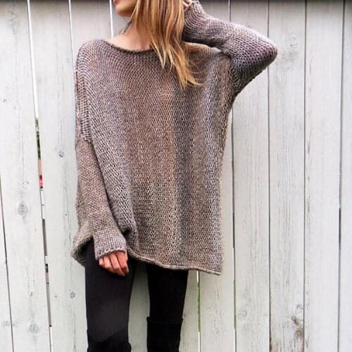 BYUAN 2018 Autumn Women Knitted Sweater Long Sleeve Women Sweaters and Pullovers Casual Loose Sweater Women Ladies Sweaters