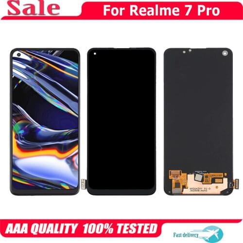 Original AMOLED Display 6.4"For Realme 7 Pro RMX2170 LCD Touch Digitizer Screen Assembly Replacement Parts