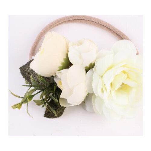 On sale 1pcs baby girl boy spandex nylon Bohemian headband for children skinny stretchy Non-Marking Floral elastic head band