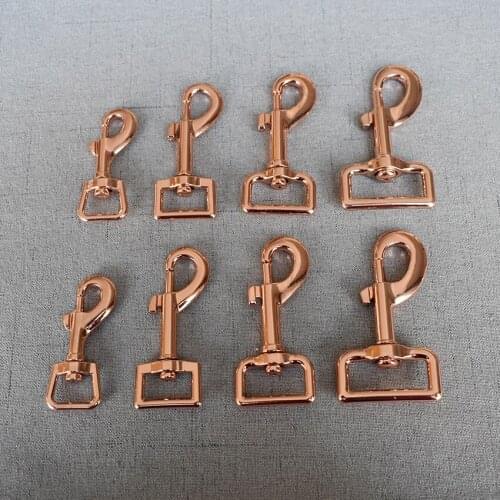 10 Pcs/Lot 15mm 20mm 25mm 32mm Metal dog Clasp Kirsite DIY Dog Leash parts top quality 360 Swivel Swivel Trigger Snap Hooks