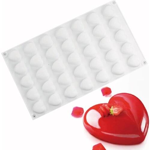 15/18/35 Cavity Love Heart Cake Silicone Mold Pastry Tray Chocolate Candle Mold Baking Cake Decorating Tools Kitchen Accessories