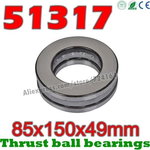 85x150x49 mm Thrust Ball Bearings 51317 Axial 51317M 8317 8317H Plane 85*150*49 High quality Steel or brass cage Wholesale