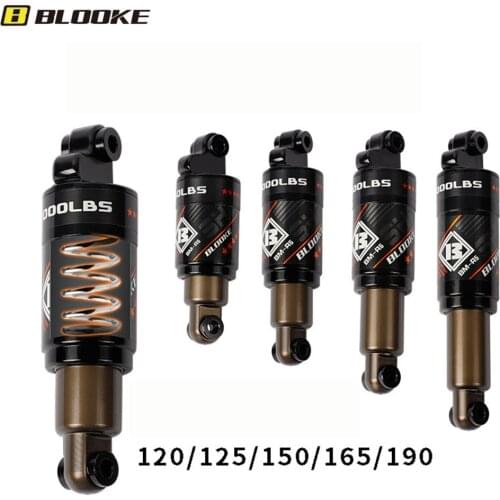 BLOOKE MTB Bicycle Spring Shock Absorber 120/125/150/165/190mm Mountain Bike Noise Reduction Hydraulic Aluminum Alloy Integrated