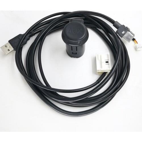 Biurlink AUX USB Charger Port Switch Panel AUX USB Adapter For Citroen C2 C5 RD45 RD43 Radio