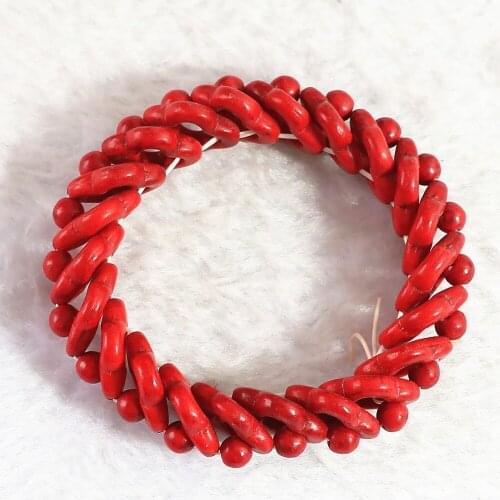 Multicolor calaite Stone 20x6mm beads Sunflower Fashion Bracelets Bangle For Women Elegant Party Gifts Jewelry 7.5" B310